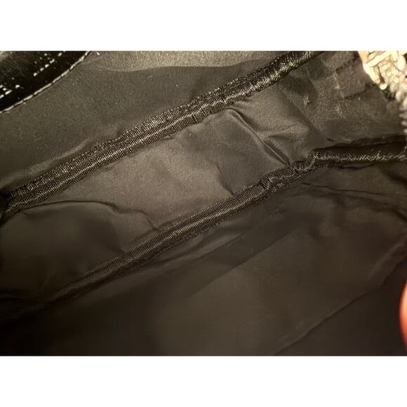 Badgley Michka Black Quilted Vegan Leather Pearl Embellished Chain Crossbody - Picture 4 of 9